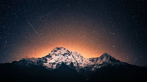 3840x2160 Shooting Stars Over Annapurna Mountains 4k 4k Hd 4k