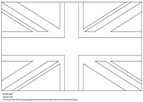 Union Jack Coloring Page - Free Printable Coloring Pages for Kids