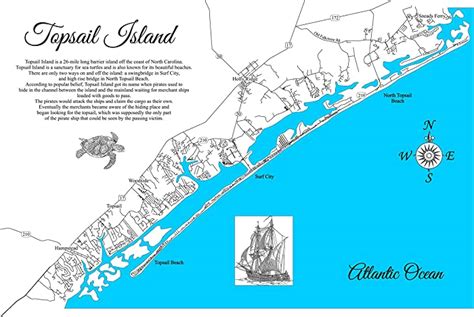 Map Of Topsail Beach Nc Maps For You
