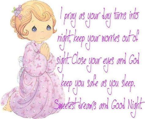 Sweet Dreams Good Night Blessings Precious Moments Good Night Sweet