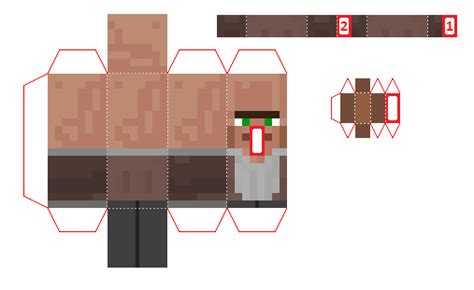 Papercraft Project Mini Mobs Villagers All Texture Minecraft Mobs