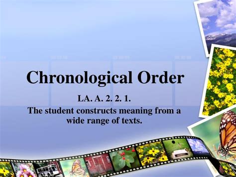 Ppt Chronological Order Powerpoint Presentation Free Download Id