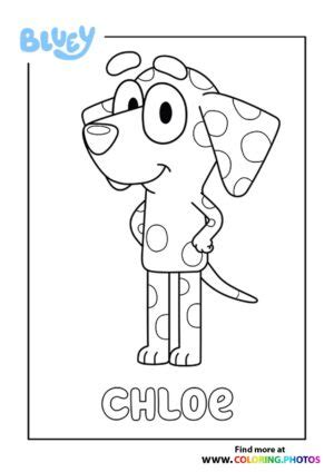 Bluey Muffin - Coloring Pages for kids