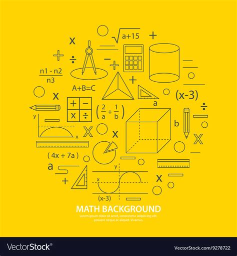 Math Icon Background Royalty Free Vector Image