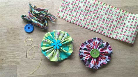 Easy Fabric Flower A Great Sewing Pattern For Beginners Youtube