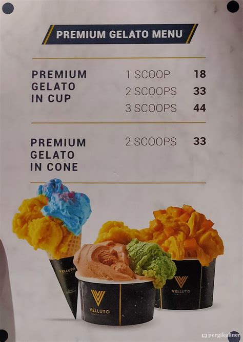 Selalu diperbarui! Menu Velluto Gelato, Wiyung, Surabaya