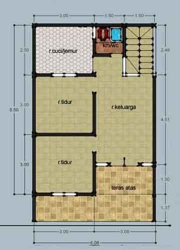 Kali ini akan berbagi desain rumah untuk renovasi atau membangun rumah di perumahan kpr type 21 yang posisi rumah di tengah lahan mulai ukuran 6 x 10 meter ( 60 m2), 6 x 12 m (72 m2), dan 6 x 15 m (90 m2). desain rumah kpr type 21-a1-denah-atas | Rumah, Renovasi ...