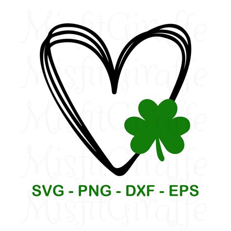 Shamrock Heart Svg Instant Digital Download Cut File Etsy