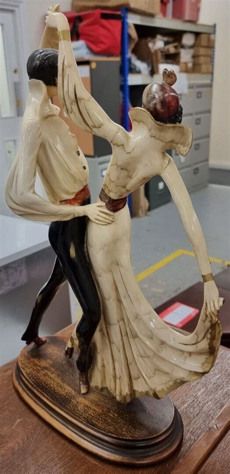 A Santini Tango Dancersspanish Dancing Couple Large Statue Circa