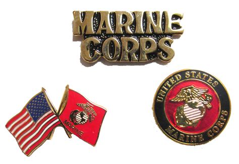 Usmc Marine Corps Pins Novelty Hat Pin 3 Pack
