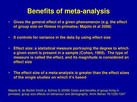 Essentially, a review article takes a primarily qualitative approach to analyzing the current scientific. PPT - Meta-analysis PowerPoint Presentation, free download ...