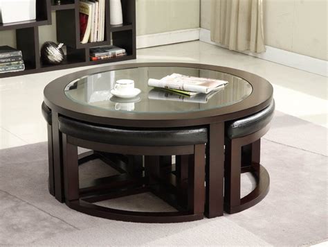 Large round ottoman caster chairs accent seating ottoman wood frame most comfortable office chair solid wood leather dining coastal interiors design. Round Coffee Table With Seating Underneath | Coffee table ...