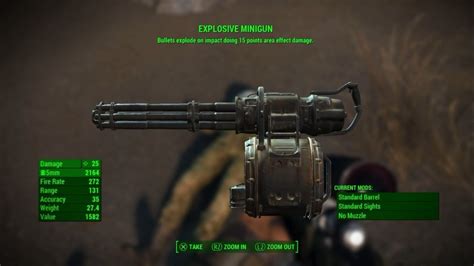 Fallout 4 Legendary Gunner With Explosive Minigun Youtube