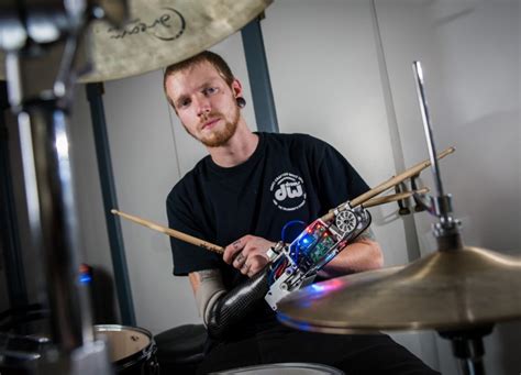 At age 22, barnes lost his arm after an industrial accident at work. Bionic Drummer Arm: A story that could be related with Def ...