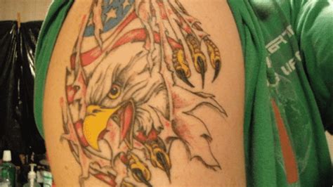 American Flag Ripped Skin Tattoo To Flaunt Your Style