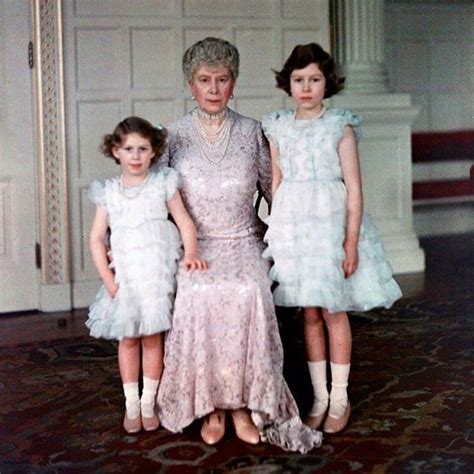 Queen Mary And Her Grandchildren Princess Margaret And Then Princess