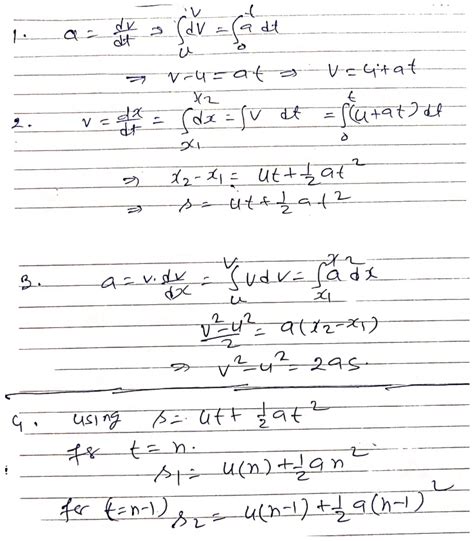 Derivation Of All Four Equations Of Motion By KINEMATICS