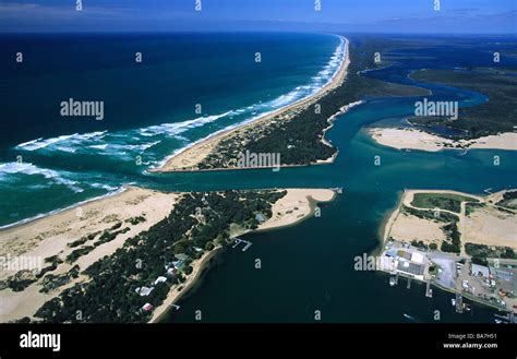 Aerial Photo Of Lakes Entrance And Ninety Mile Beach Victoria