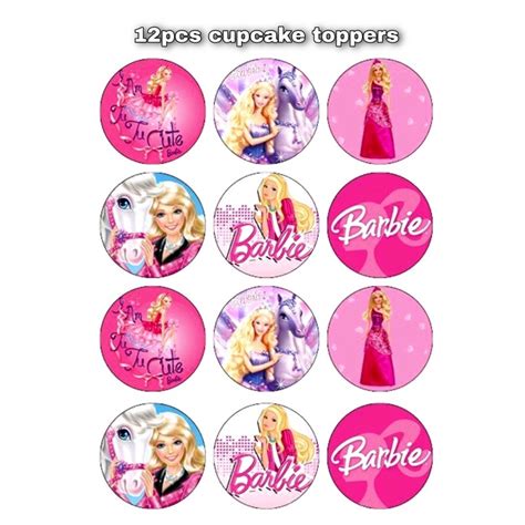 Barbie Edible Cake Topper Image Frosting Sheet Cake Decoration CupCake