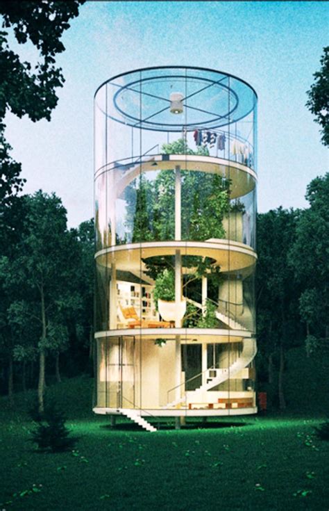 Cylinder House Green Architecture Small House Design Architecture