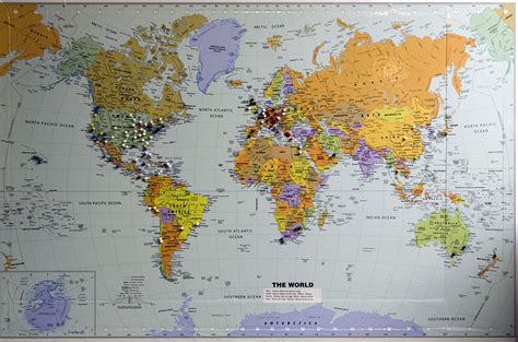 Push Pin World Map