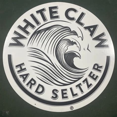 White Claw Cardboard Double Sided Sign Whiteclaw Seltzer Bar Pub 18”x18