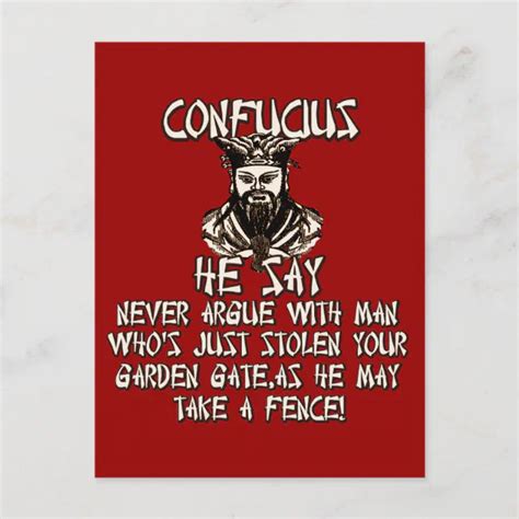 Funny Confucius He Say Postcard Zazzle