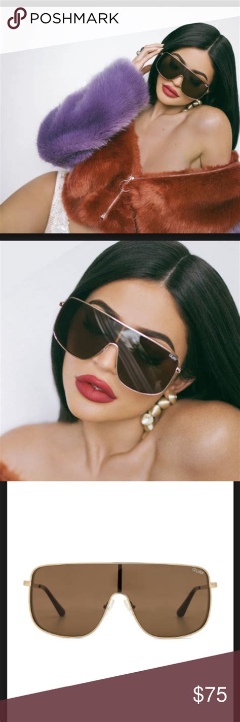 Quay Kylie Jenner Aviator Rare Oversized Shield Sunglasses