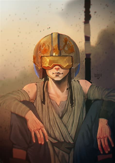Cool Star Wars Fan Art Of Rey From The Dailyrey Tumblr Starwars