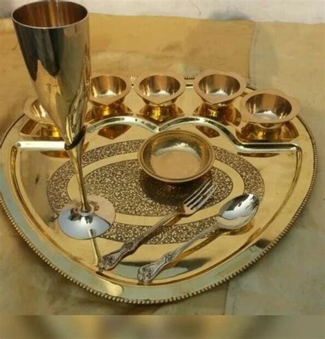 Stainless Steel Brass Maharaja Thali Set At Best Price In Moradabad ID