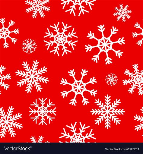 White Snowflakes On Red Background Royalty Free Vector Image