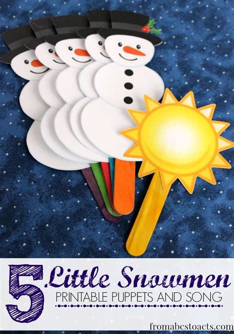 5 Little Snowmen Printable