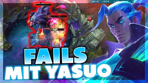 Die Besten Yasuo Q Fails Noway4u Highlights Lol Youtube