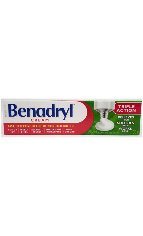 Benadryl Triple Action Cream 30 G Green Valley Pharmacy