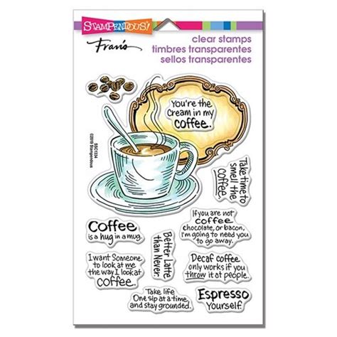 Stampendous Clear Stamps Coffee Frame Ssc1334 Clear Stamps Stamp