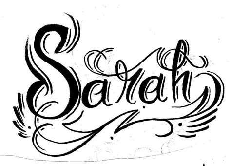 42 Sarah Calligraphy Information