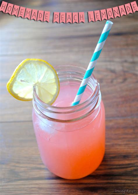 Fresh Peach Lemonade Staceys Recipes