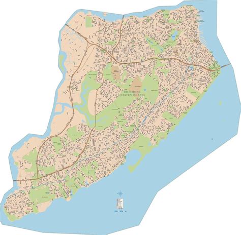 Staten Island Downtown Map Digital Creative Force