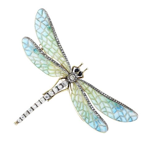 Antique Plique A Jour Dragonfly Pin For Sale At 1stdibs