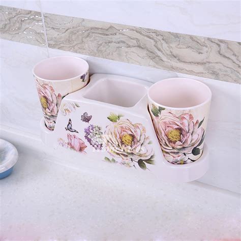 Aside from making your bath or powder room look attractive, bath. Suction Cup Resin Bathroom Accessories Sets Floral Pattern