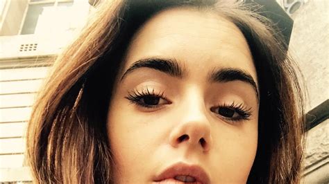 Lily Collinss Glitter Eye Makeup Selfie Teen Vogue