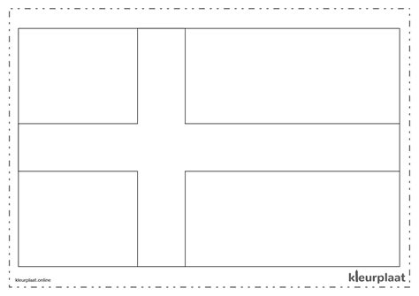 Kleurplaat Vlag Zweden Kleurplaat