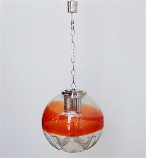 Mid Century Glass Globe Pendant Lamp Budynek