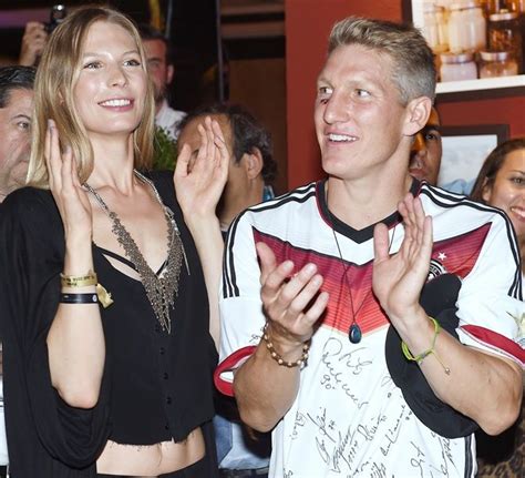 In 2010 she showed her support for bastian by participating in sports illustrated's bodypainting: Bastian Schweinsteiger of Germany and girlfriend Sarah ...