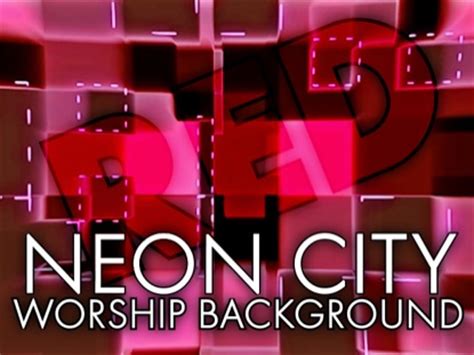 Maybe you would like to learn more about one of these? Neon City Red Worship Background | Sermon Gear ...