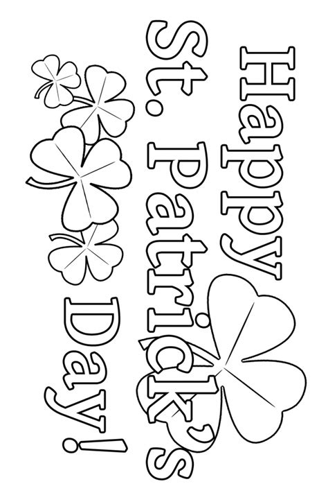 Martin coloring sheet, and the traditional irish blessing poem help your children venerate st. shamrock coloring pages - Google Search | St patrick's day ...