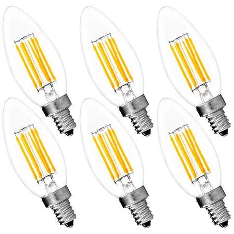 What type of light bulb is best for growing greens in my kitchen? 6-Pack Candelabra LED E12 Bulb, Luxrite, 6W LED Torpedo ...