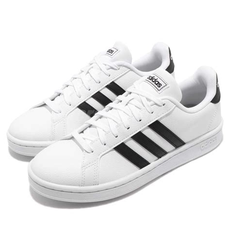 Adidas Grand Court White Black Women Classic Casual Shoes Sneakers