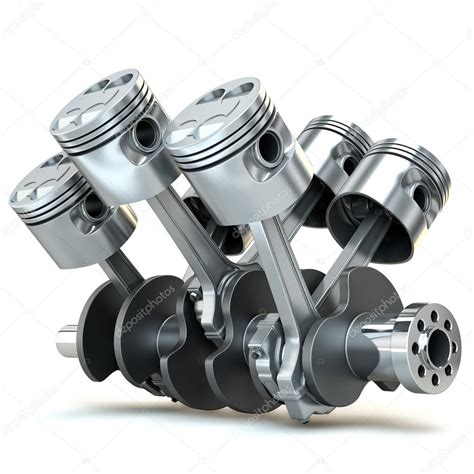 V6 Engine Pistons 3d Image — Stock Photo © Aleksanderdnp 45813687