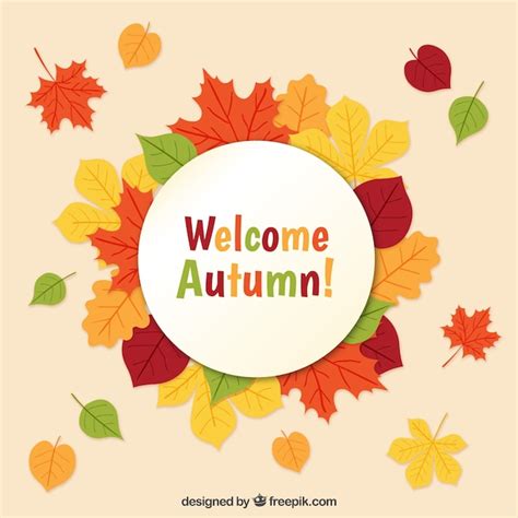 Welcome Autumn Vector Free Download